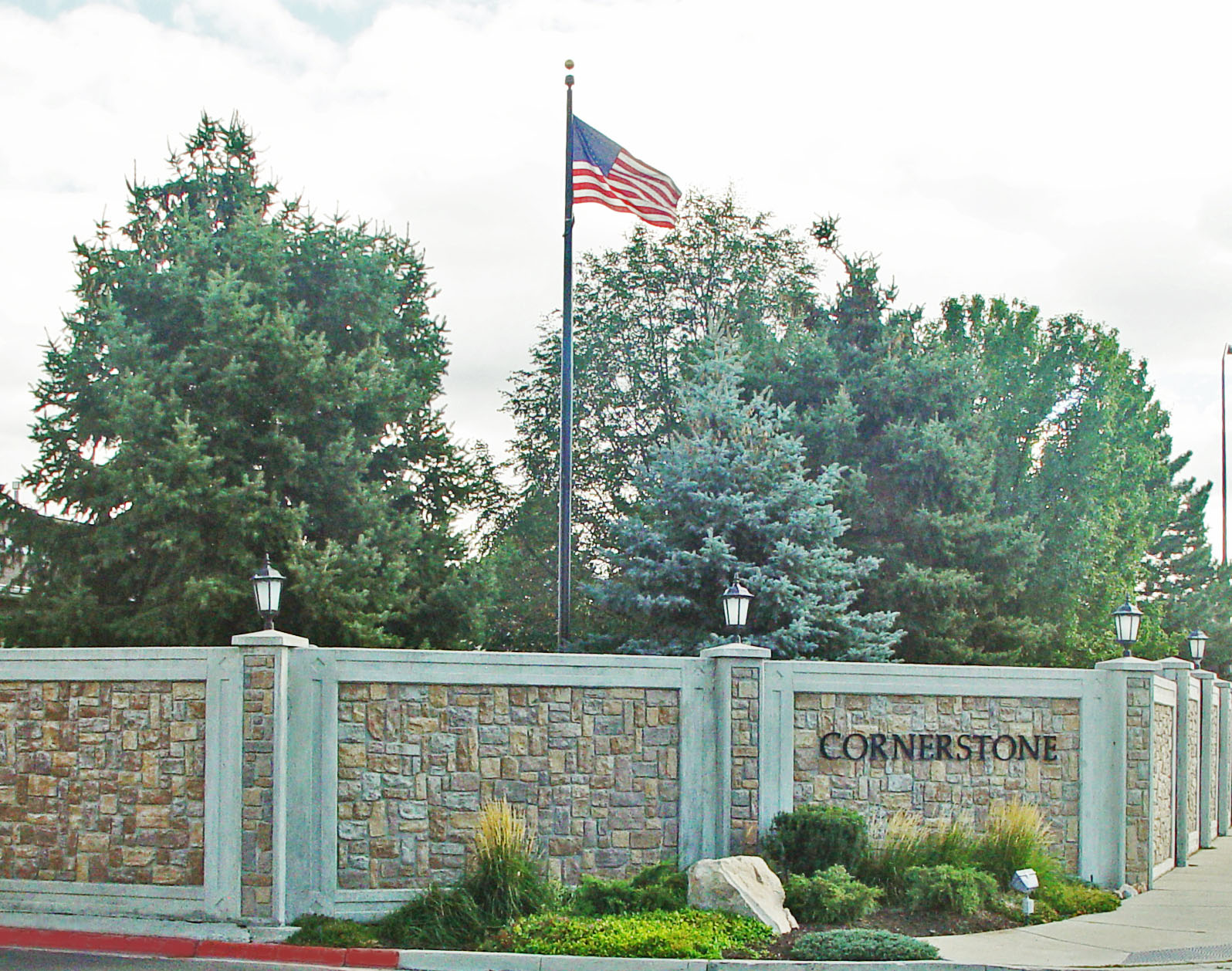 Entrance into Cornerstone Condominiums